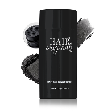 Hair Fiber | Transform Thin, And Fine Hair With Hair Building Fiber | Hair Volumizing Fibers For Women & Men  HairOriginals Natural Black  