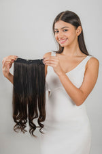 3 Clip Volumizer Hair Extensions | Give me some Volume | Premium HairOriginals Jet black 10 Inch